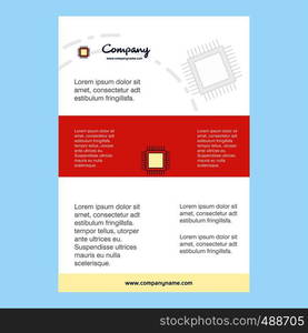 Template layout for Processor comany profile ,annual report, presentations, leaflet, Brochure Vector Background