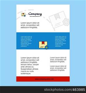 Template layout for Protected document comany profile ,annual report, presentations, leaflet, Brochure Vector Background