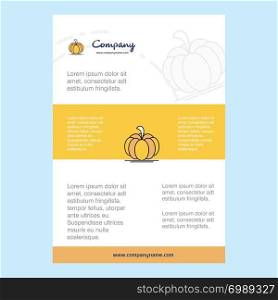 Template layout for Pumpkin comany profile ,annual report, presentations, leaflet, Brochure Vector Background