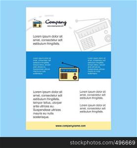 Template layout for Radio comany profile ,annual report, presentations, leaflet, Brochure Vector Background