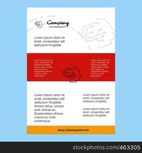 Template layout for Robotics comany profile ,annual report, presentations, leaflet, Brochure Vector Background