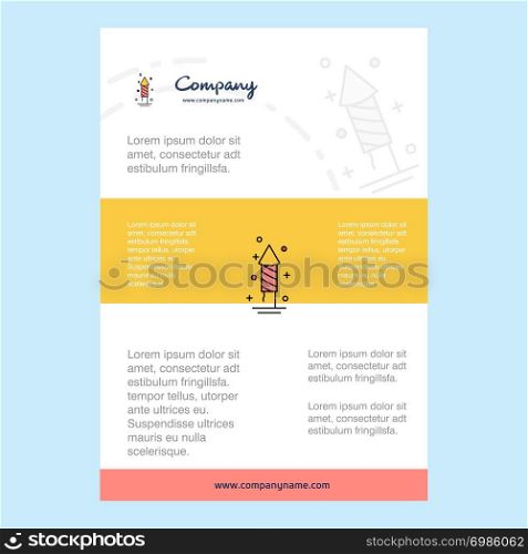 Template layout for Rocket comany profile ,annual report, presentations, leaflet, Brochure Vector Background