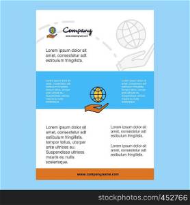Template layout for Safe world comany profile ,annual report, presentations, leaflet, Brochure Vector Background