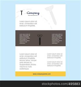 Template layout for Screw comany profile ,annual report, presentations, leaflet, Brochure Vector Background