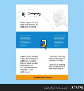 Template layout for Search Document comany profile ,annual report, presentations, leaflet, Brochure Vector Background