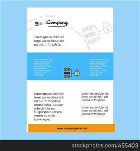 Template layout for Secure network comany profile ,annual report, presentations, leaflet, Brochure Vector Background