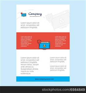 Template layout for Secure website comany profile ,annual report, presentations, leaflet, Brochure Vector Background