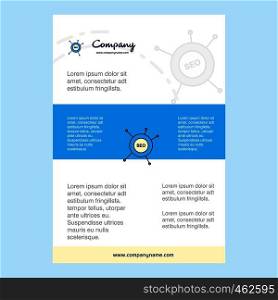 Template layout for Seo comany profile ,annual report, presentations, leaflet, Brochure Vector Background