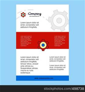 Template layout for Setting gear comany profile ,annual report, presentations, leaflet, Brochure Vector Background