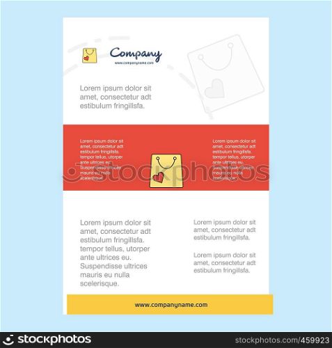 Template layout for Shopping bag comany profile ,annual report, presentations, leaflet, Brochure Vector Background