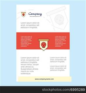 Template layout for Skull flag comany profile ,annual report, presentations, leaflet, Brochure Vector Background