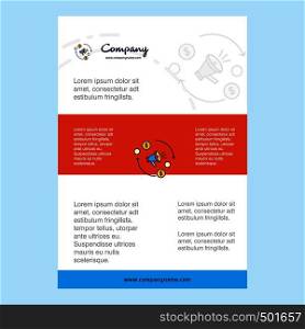 Template layout for Speaker comany profile ,annual report, presentations, leaflet, Brochure Vector Background
