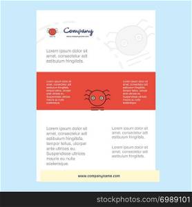 Template layout for Spider comany profile ,annual report, presentations, leaflet, Brochure Vector Background