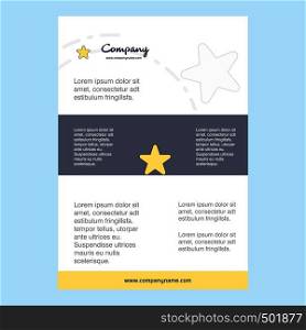 Template layout for Star comany profile ,annual report, presentations, leaflet, Brochure Vector Background