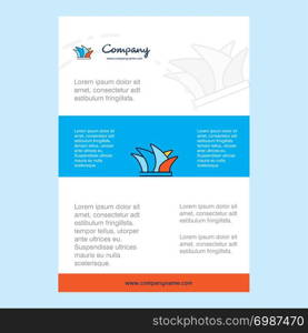 Template layout for Sydney comany profile ,annual report, presentations, leaflet, Brochure Vector Background