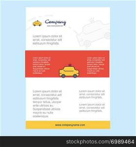 Template layout for Taxi comany profile ,annual report, presentations, leaflet, Brochure Vector Background