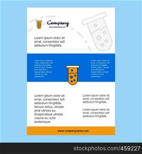 Template layout for Test tube comany profile ,annual report, presentations, leaflet, Brochure Vector Background