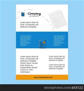 Template layout for Text document comany profile ,annual report, presentations, leaflet, Brochure Vector Background