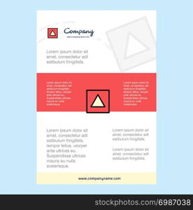 Template layout for Traingle shape comany profile ,annual report, presentations, leaflet, Brochure Vector Background