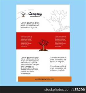 Template layout for Tree comany profile ,annual report, presentations, leaflet, Brochure Vector Background