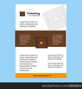 Template layout for Video comany profile ,annual report, presentations, leaflet, Brochure Vector Background