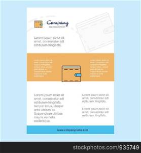 Template layout for Wallet comany profile ,annual report, presentations, leaflet, Brochure Vector Background
