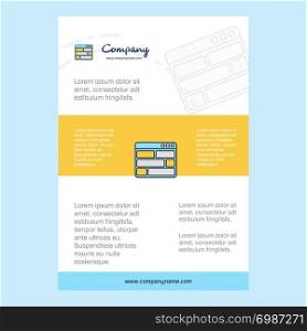 Template layout for Website comany profile ,annual report, presentations, leaflet, Brochure Vector Background