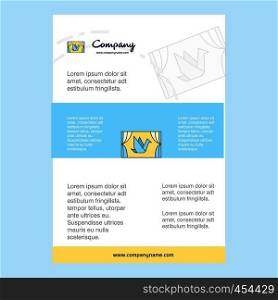 Template layout for Window comany profile ,annual report, presentations, leaflet, Brochure Vector Background