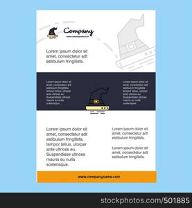 Template layout for Witch hat comany profile ,annual report, presentations, leaflet, Brochure Vector Background