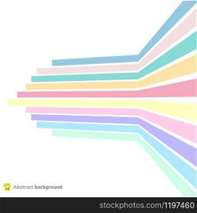 Template line horizontal perspective colorful strips for print, ad, poster, magazine, brochure. Vector illustration