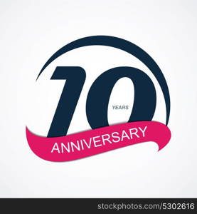 Template Logo 10 Anniversary Vector Illustration EPS10. Template Logo 10 Anniversary Vector Illustration