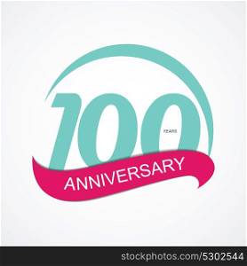 Template Logo 100 Anniversary Vector Illustration EPS10. Template Logo 100 Anniversary Vector Illustration