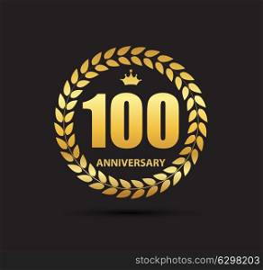 Template Logo 100 Years Anniversary Vector Illustration EPS10. Template Logo 100 Years Anniversary Vector Illustration