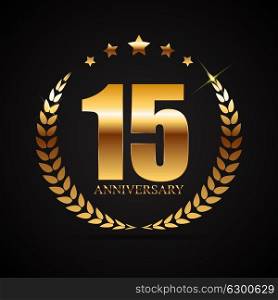 Template Logo 15 Years Anniversary Vector Illustration EPS10. Template Logo 15 Years Anniversary Vector Illustration