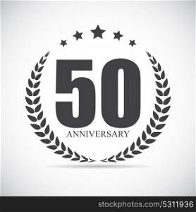 Template Logo 50 Years Anniversary Vector Illustration EPS10. Template Logo 50 Years Anniversary Vector Illustration