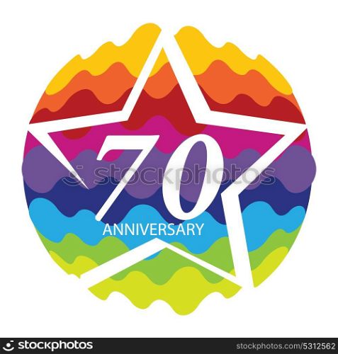 Template Logo 70 Anniversary Vector Illustration EPS10. Template Logo 70 Anniversary Vector Illustration