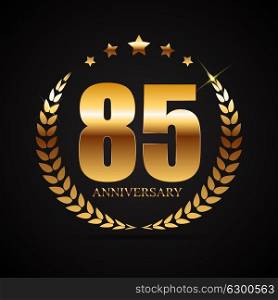 Template Logo 85 Years Anniversary Vector Illustration EPS10. Template Logo 85 Years Anniversary Vector Illustration