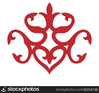 Template of an arbitrary oriental ornament for creative ideas. Flat style