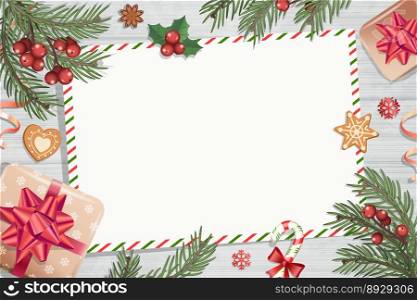 Template of christmas letters and wishes vector image