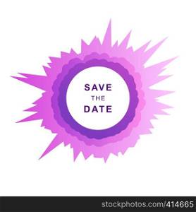 Template of Geometric color background with Save the Date text.. Template of Geometric color background