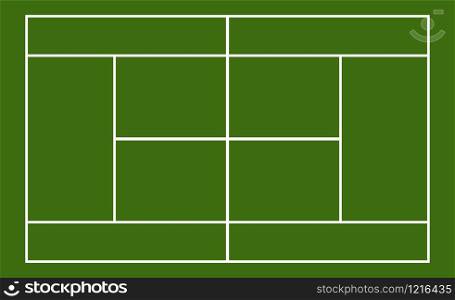 Template realistic tennis court with lines . vector illustration. Template realistic tennis court with lines