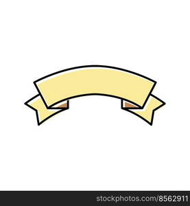 template ribbon banner design color icon vector. template ribbon banner design sign. isolated symbol illustration. template ribbon banner design color icon vector illustration