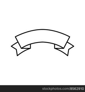 template ribbon banner design line icon vector. template ribbon banner design sign. isolated contour symbol black illustration. template ribbon banner design line icon vector illustration