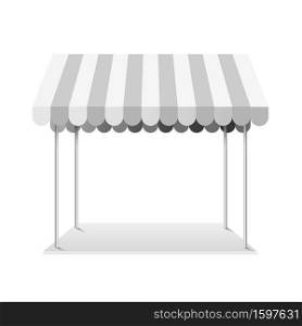 Template shopping stand or blue booth vector illustration.