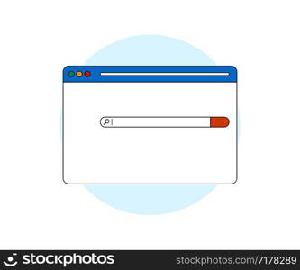 Template Simple Browser Window. Browser Search concept in trendy flat design on empty background. Eps10. Template Simple Browser Window. Browser Search concept in trendy flat design on empty background