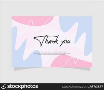 Template thank you card minimalist background