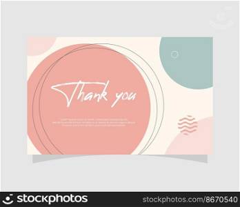 Template thank you card minimalist background
