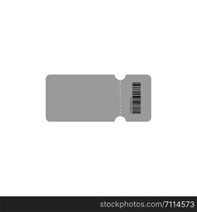 Template ticket in flat design. Blank Ticket with Bar code isolated on white background. Ticket vector icon. Gray Coupon illustration. Eps10. Template ticket in flat design. Blank Ticket with Bar code isolated on white background. Ticket vector icon. Gray Coupon illustration