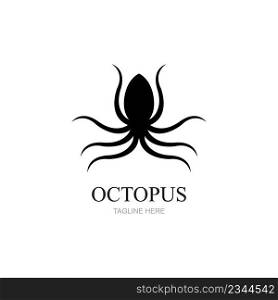 Templates for octopus logos, labels and emblems Vector illustration.