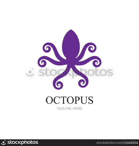 Templates for octopus logos, labels and emblems Vector illustration.